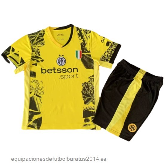 Nuevo 3ª Conjunto De Niños Inter Milán 24/25 Amarillo Baratas